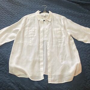 Chico's Cream Linen Blouse
